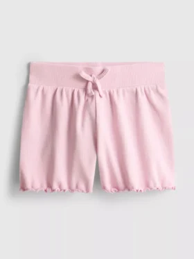 1,5–8 år | Ribbestrikkede shorts med bølgekant