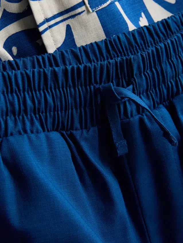 1,5–8 år | Sett med skjorte og shorts i slub-bomull