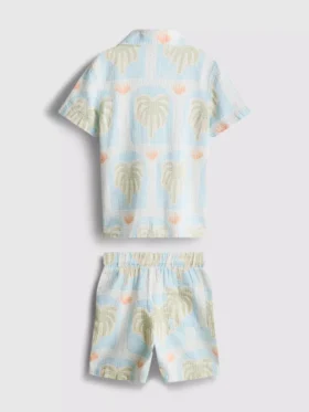 1,5–8 år | sett med skjorte og shorts med teksturert trykk