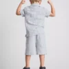 1,5–8 år | Sett med stripet strikket skjorte og shorts