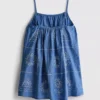 1,5–9 år | brodert cami-kjole i chambray