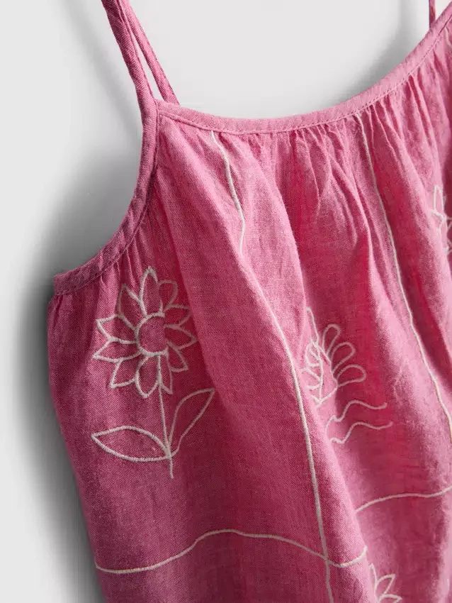 1,5–9 år | brodert cami-kjole i chambray
