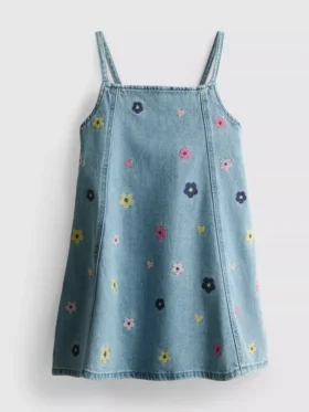 1,5–9 år | brodert denimkjole