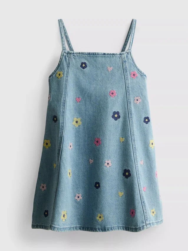 1,5–9 år | brodert denimkjole