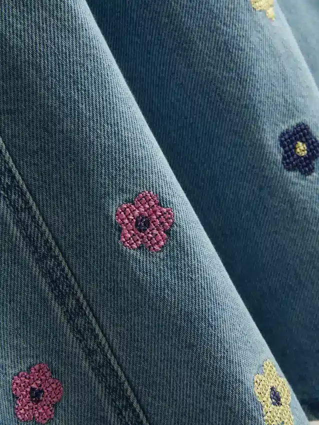1,5–9 år | brodert denimkjole