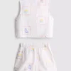 1,5–9 år | brodert sett med ermeløs skjorte og shorts