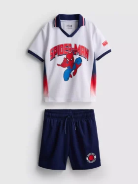 1,5–9 år | Marvel Spider-Man fotball-T-skjorte og shorts-sett