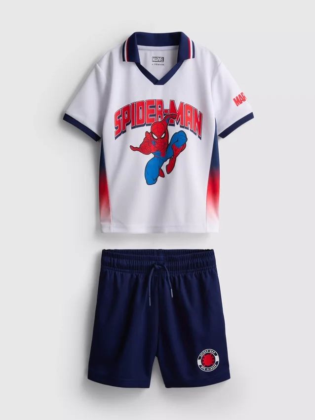 1,5–9 år | Marvel Spider-Man fotball-T-skjorte og shorts-sett
