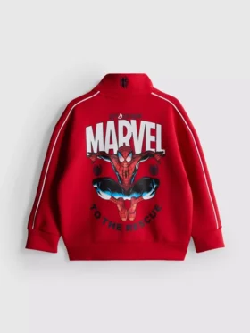 1,5–9 år | Marvel Spider-Man-genser med glidelås og tragtkrage