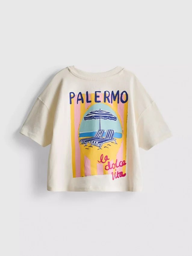 1,5–9 år | Palermo grafisk, boksformet T-skjorte