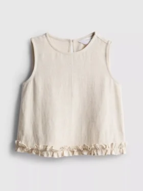 1,5–9 år | Ruffle-bluse uten ermer