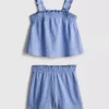 1,5–9 år | Sett med bluse og Shorts i krøllet tekstur