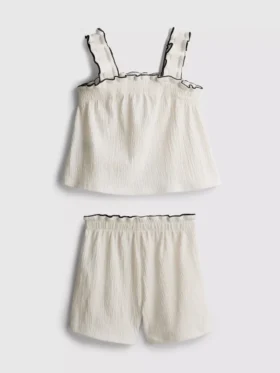 1,5–9 år | Sett med bluse og Shorts i krøllet tekstur