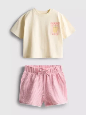 1,5–9 år | Sett med boksformet T-skjorte og shorts