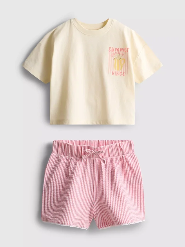 1,5–9 år | Sett med boksformet T-skjorte og shorts