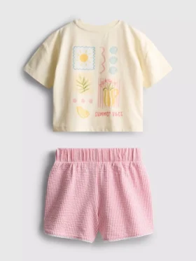 1,5–9 år | Sett med boksformet T-skjorte og shorts