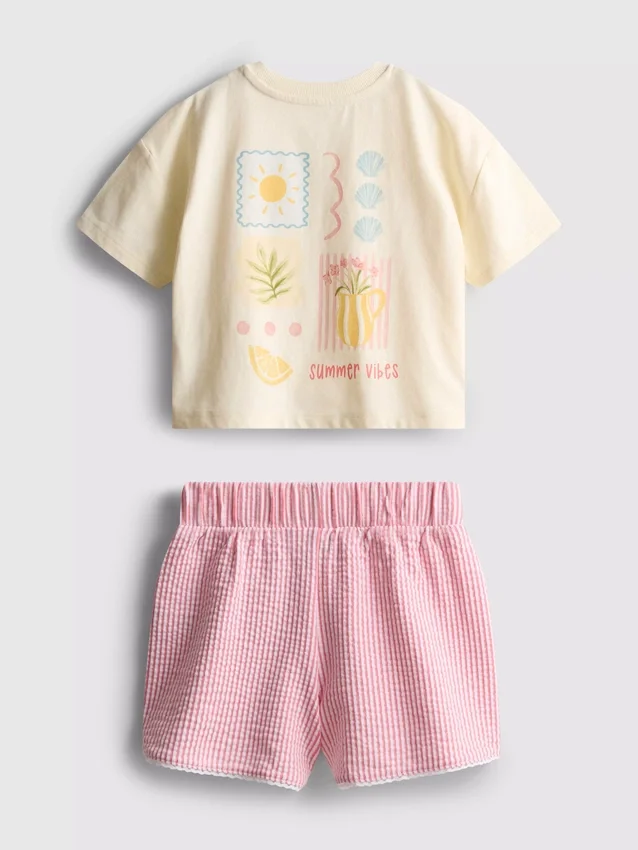 1,5–9 år | Sett med boksformet T-skjorte og shorts