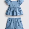1,5–9 år | Sett med chambray-bluse og Shorts