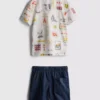 1,5–9 år | sett med trykt T-skjorte og shorts
