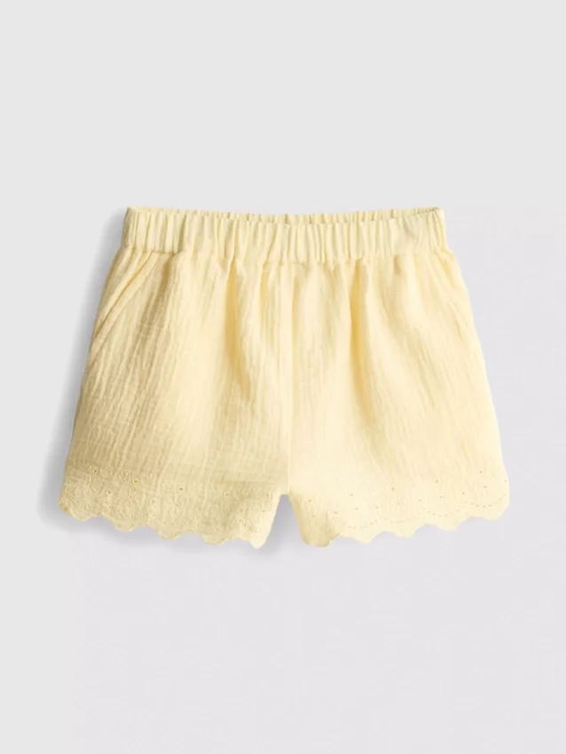 1,5–9 år | Shorts med bølgekant og hull