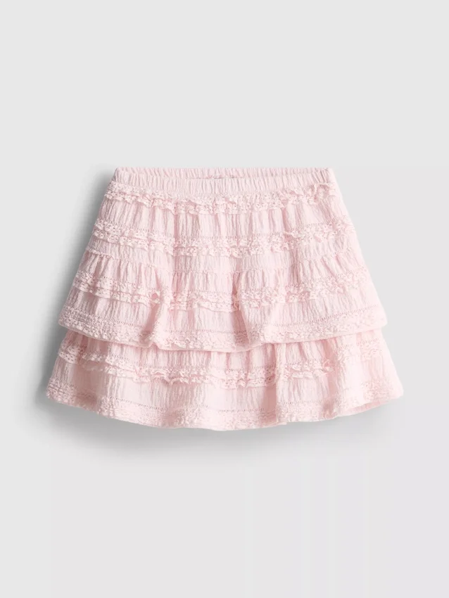 1,5–9 år | Skort med lagvis blonderkant