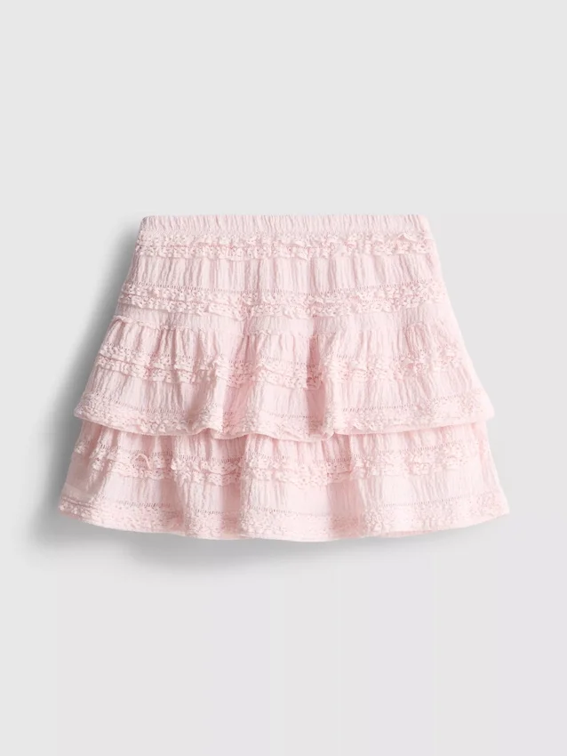 1,5–9 år | Skort med lagvis blonderkant