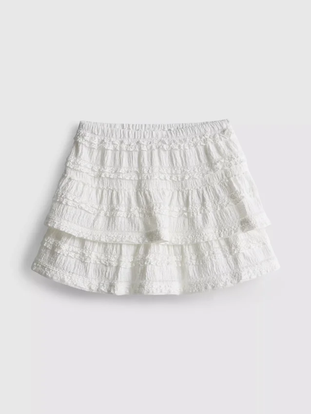 1,5–9 år | Skort med lagvis blonderkant