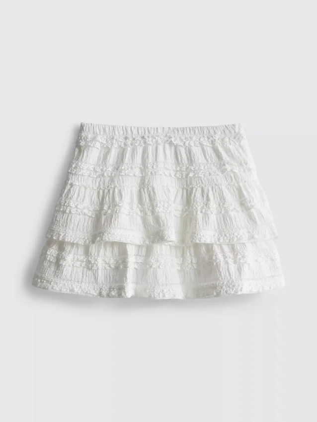 1,5–9 år | Skort med lagvis blonderkant