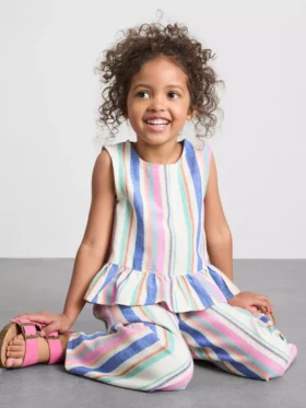 1,5–9 år | Stripet peplum-bluse