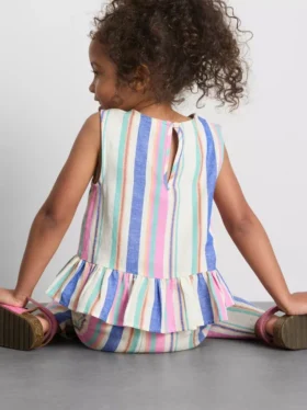 1,5–9 år | Stripet peplum-bluse