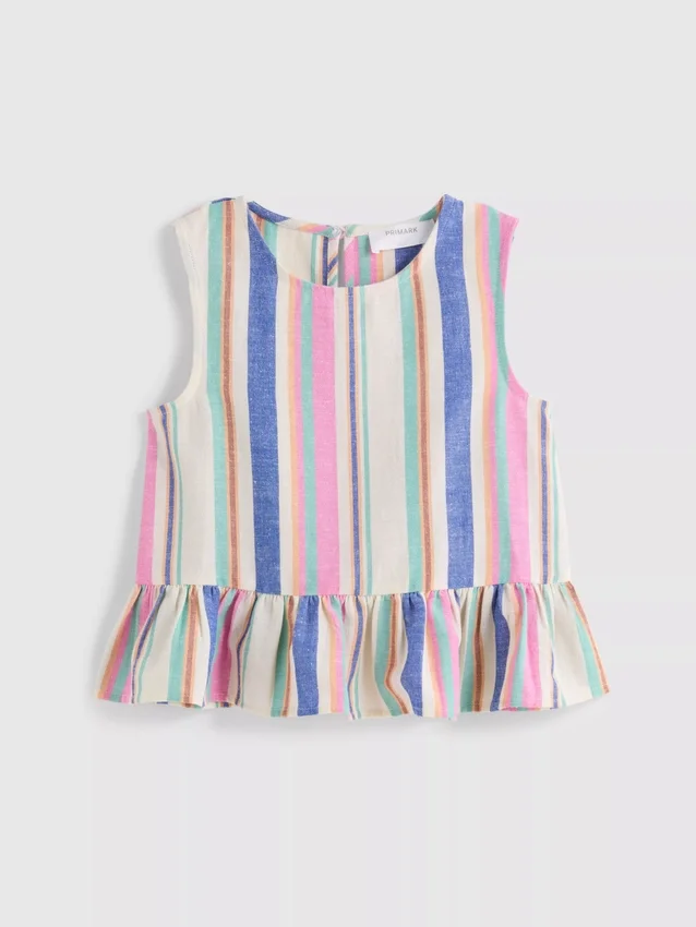 1,5–9 år | Stripet peplum-bluse