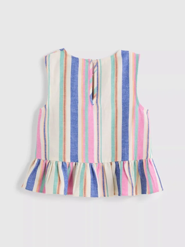 1,5–9 år | Stripet peplum-bluse