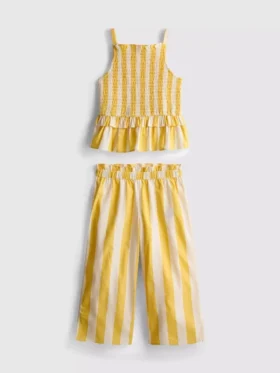 1,5–9 år | Stripet peplum-bluse og bukser i sett