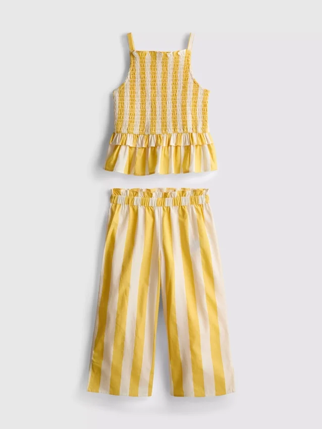 1,5–9 år | Stripet peplum-bluse og bukser i sett