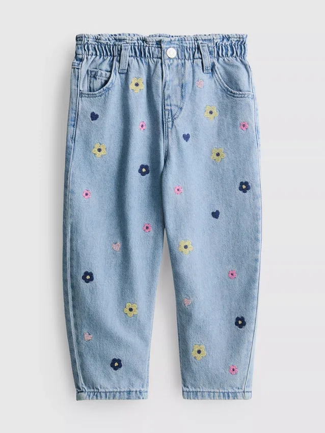 1–9 år | broderte mom-Jeans