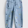 1–9 år | broderte mom-Jeans