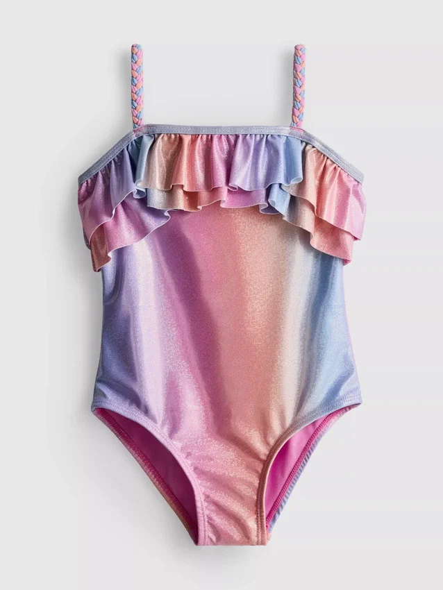 1–9 år | Ombra glitter-badedrakt med volanger