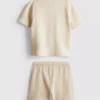 1–9 år | sett med strukturert poloskjorte og shorts