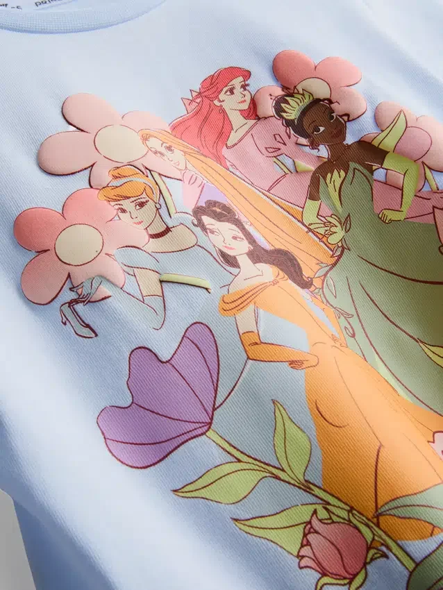 1–9 år | T-skjorte og tutuskjørt-sett med Disney-prinsesser