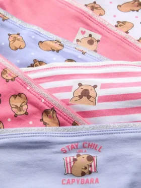 2–15 år | 6-pakning med hipster-truser med capybara-motiv