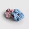 2-pak med strukturerte scrunchies