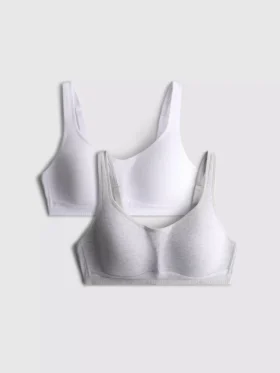 2-pakk «Love to Lounge»-bralette i bomull