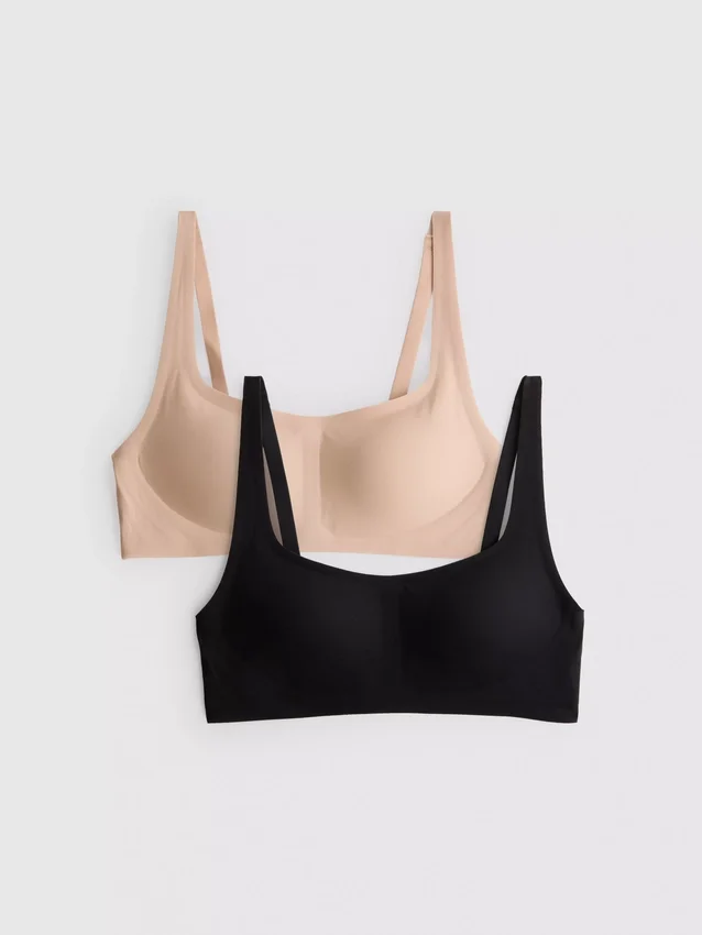 2-pakk med utjevnende Shapewear-crop-top