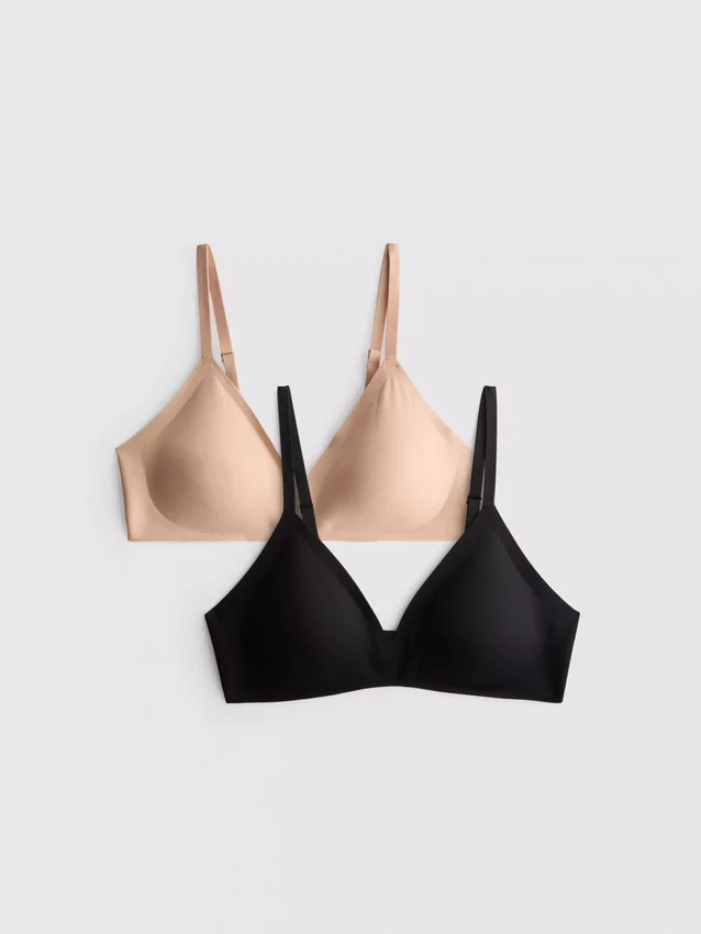 2-pakk med utjevnende trekant-Shapewear-bh