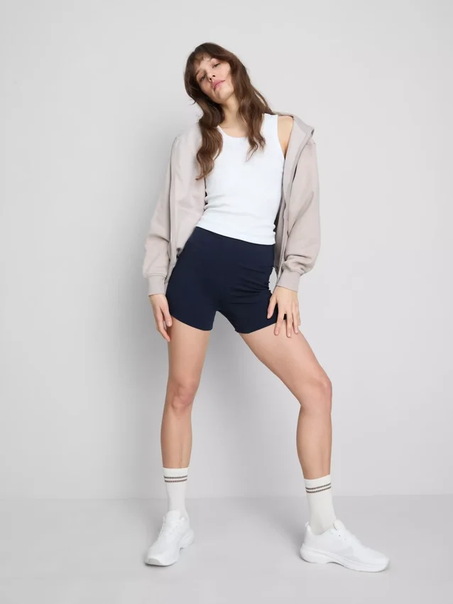 2-pakk yogashorts med høy midje