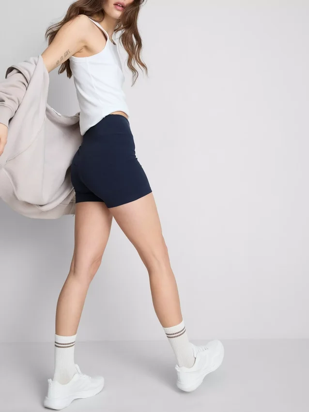 2-pakk yogashorts med høy midje