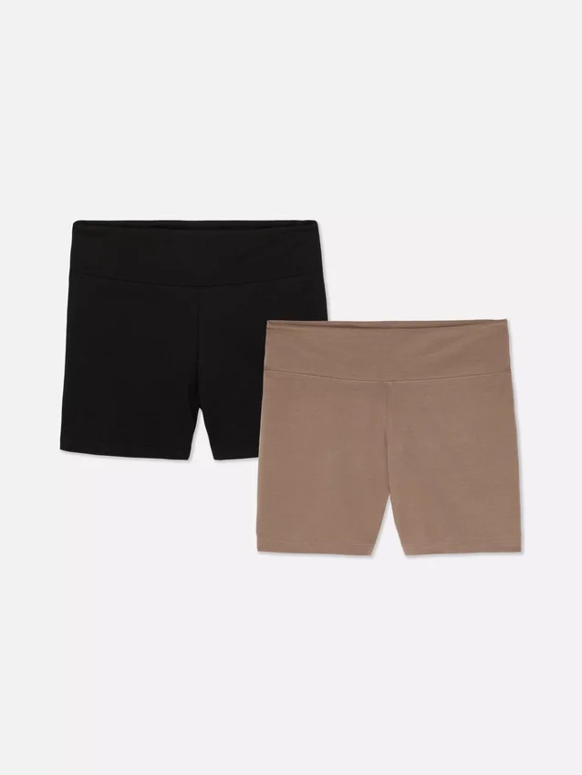 2-pakk yogashorts med høy midje