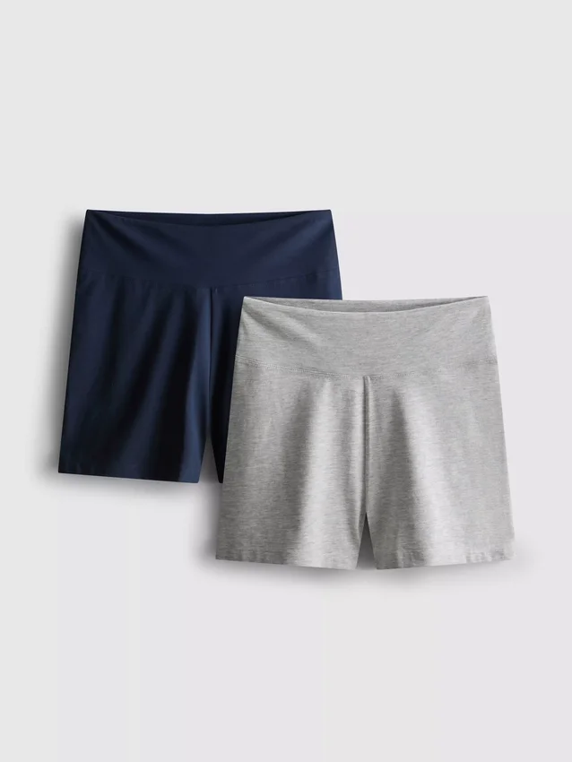 2-pakk yogashorts med høy midje