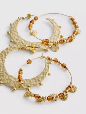 2-pakning med Paula Echevarría boho-ringer