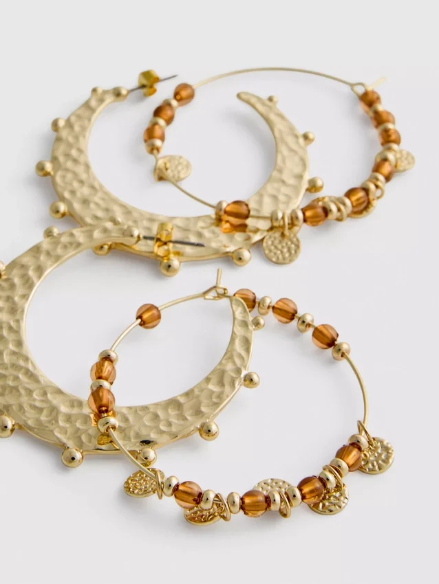 2-pakning med Paula Echevarría boho-ringer